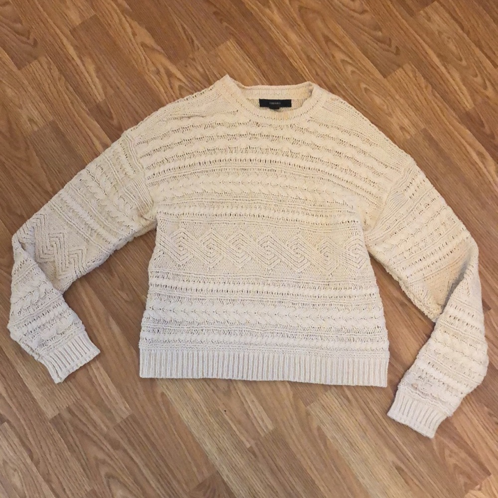 FOREVER 21 Beige Knitted Sweater